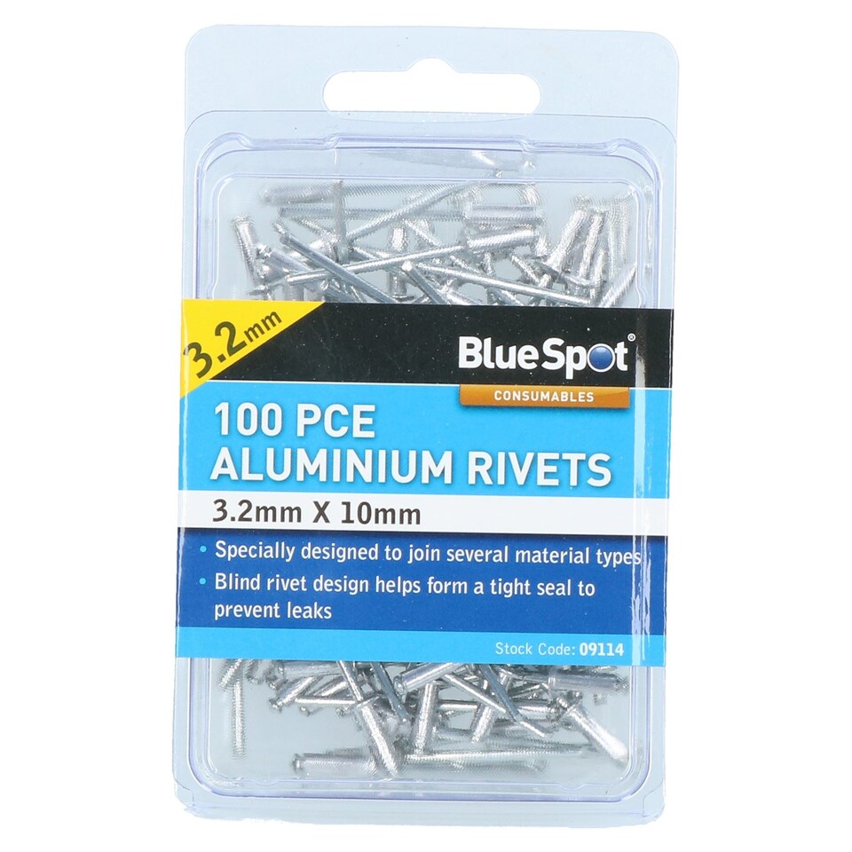 image 1 of 500 Metric Aluminium Blind Pop Pot Rivets Set Fastener Fastening 3.2mm x 10mm