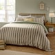 image 1 of Wylder Connie Striped Ruffle Duvet Cover Set | Green | Moss | Single | 1