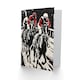 image 2 of Jockeys Racing Scene Red Modernist Horse Him Her Birthday Card