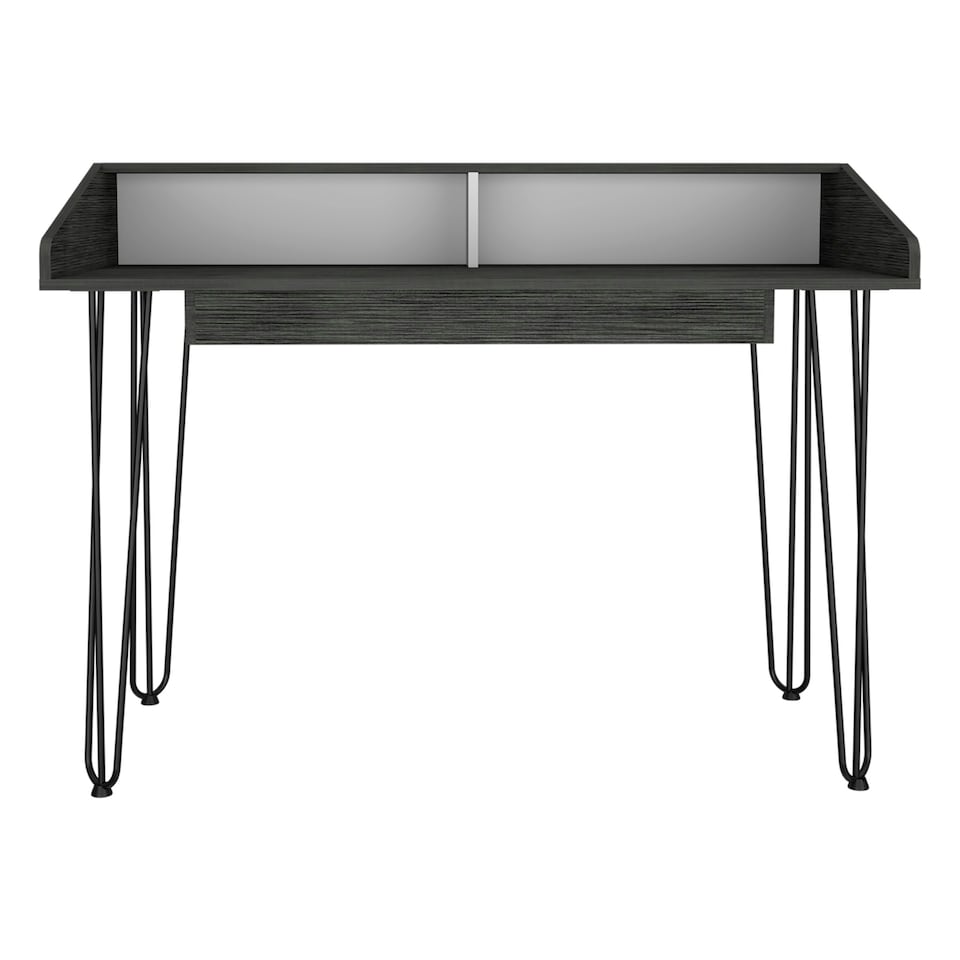image 1 of Core Products Dallas Home Office Desk With Hairpin Legs, H90.0cm x W120.1cm x D55.2cm White