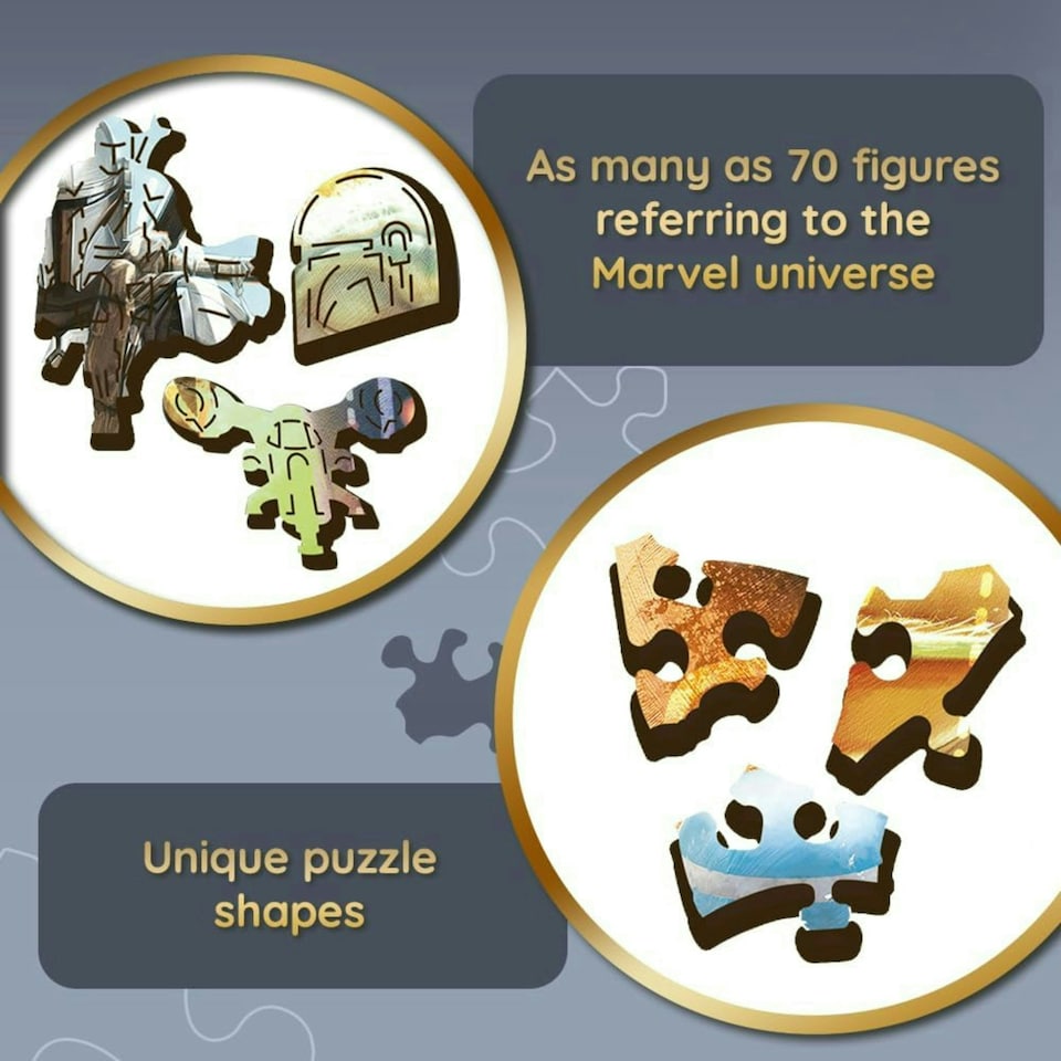 image 1 of Trefl Mysterious Grogu Wooden Puzzle - 505 Pieces