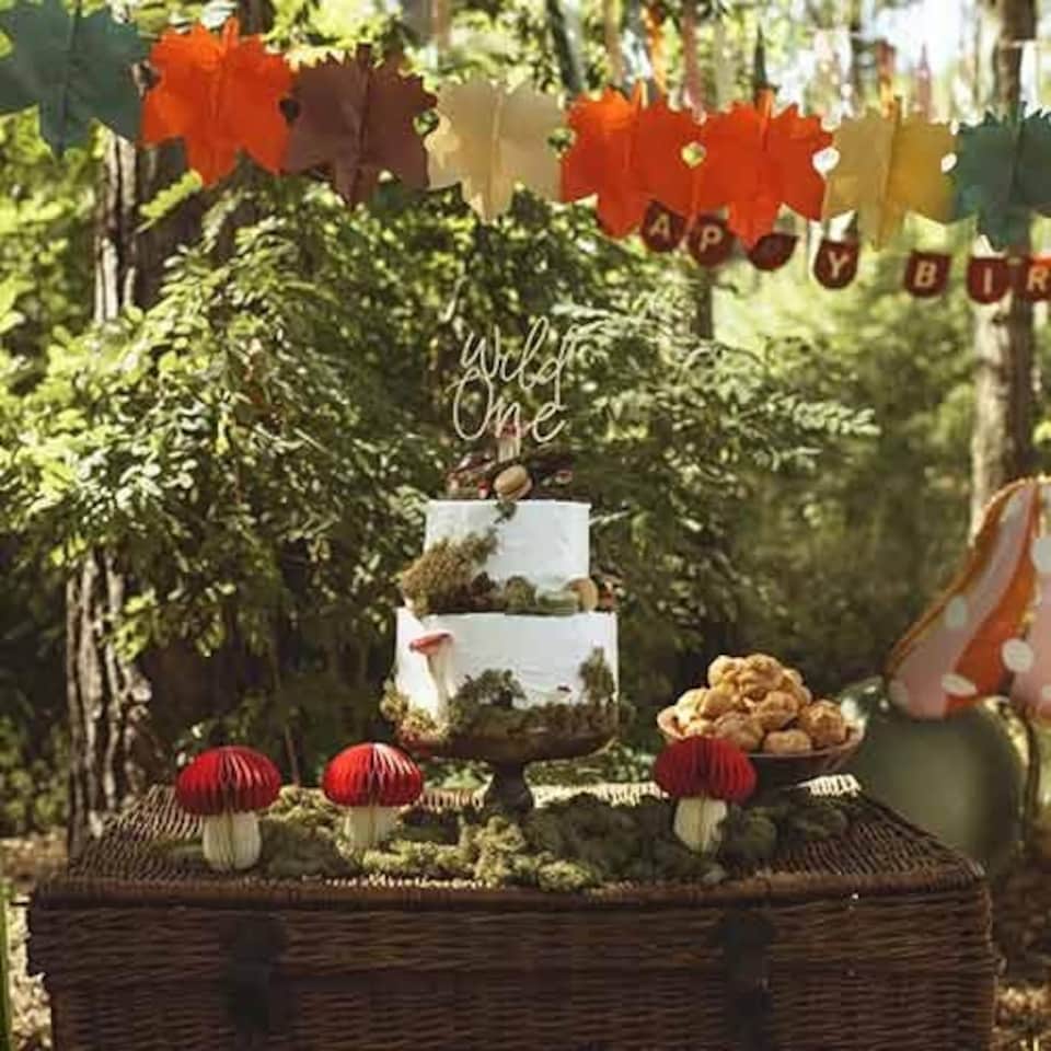 image 1 of Autumnal Leaves Tissue Paper Hanging Garland Decoration 3m