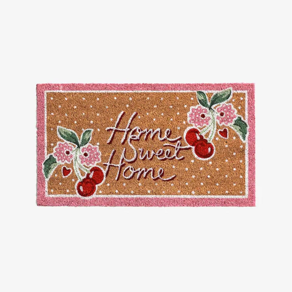 image 1 of Cath Kidston Home Sweet Home Slogan Doormat - Brown
