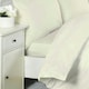 image 6 of Egyptian Cotton 16" Fitted Sheet 200 Thread Count Light - Cream - Single