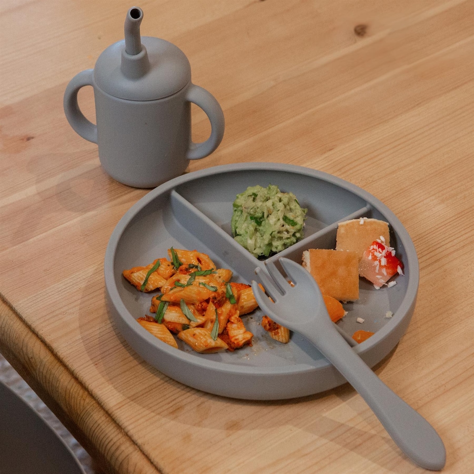 image 1 of Tiny Dining Baby Silicone Training Cup - 170ml - Tradewinds | Blue | Tradewinds