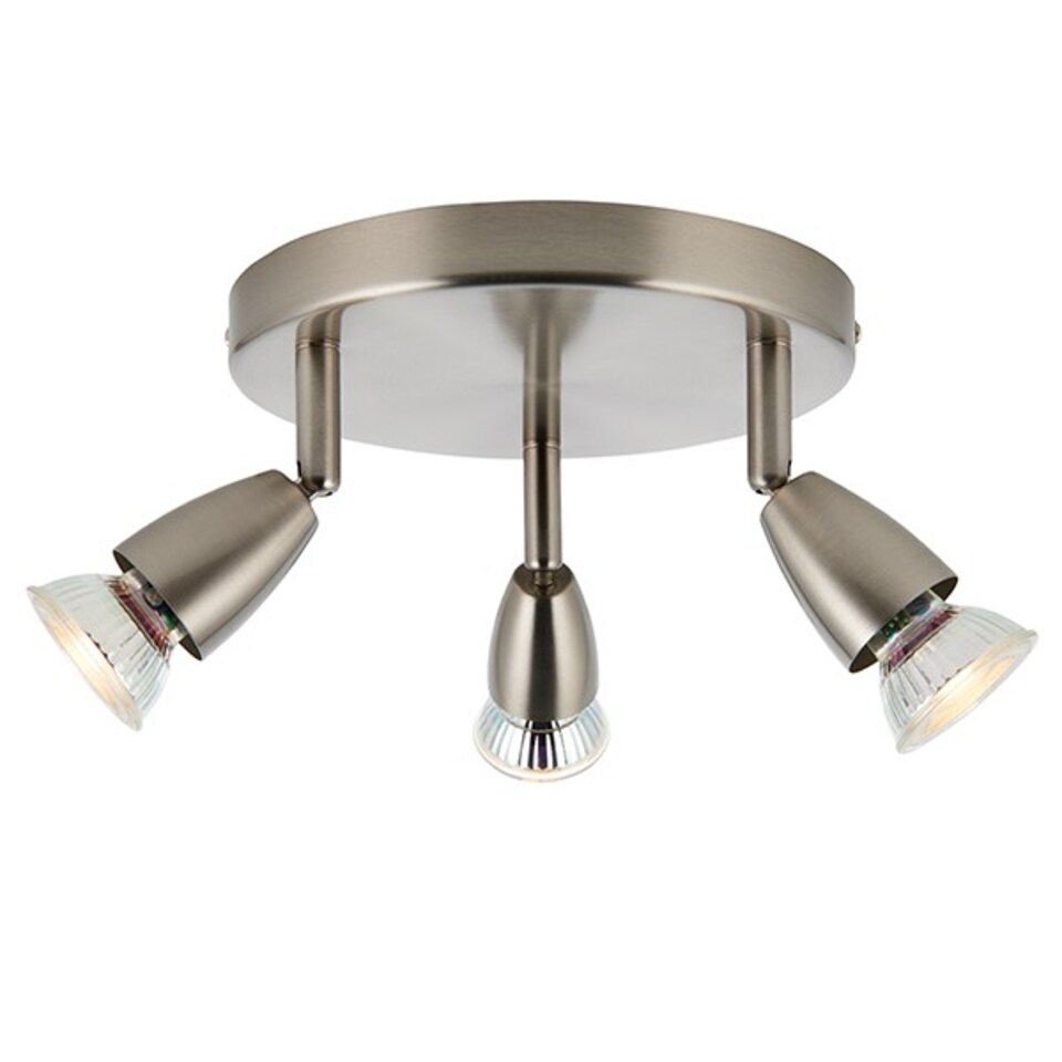 image 1 of Amalfi 3 Light Spotlight Satin Nickel, GU10