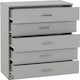 image 2 of Dakota 5 Drawer Chest Grey | Light Grey