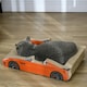 image 8 of PawHut Car-shaped Cat Scratcher Cardboard 2 in 1 with Catnip, Red