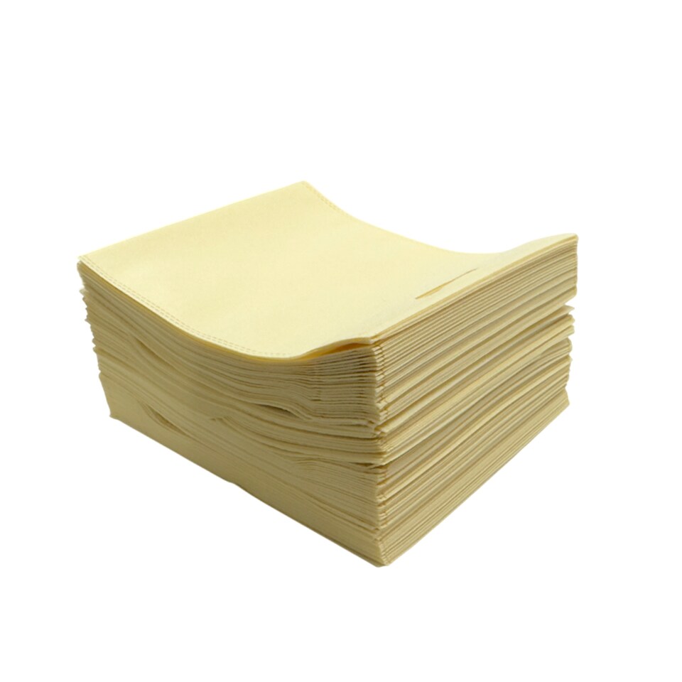 image 1 of Pack of 25 Ivory Coloured 30x25cm Non-Woven Patch Handle Bags | Cream