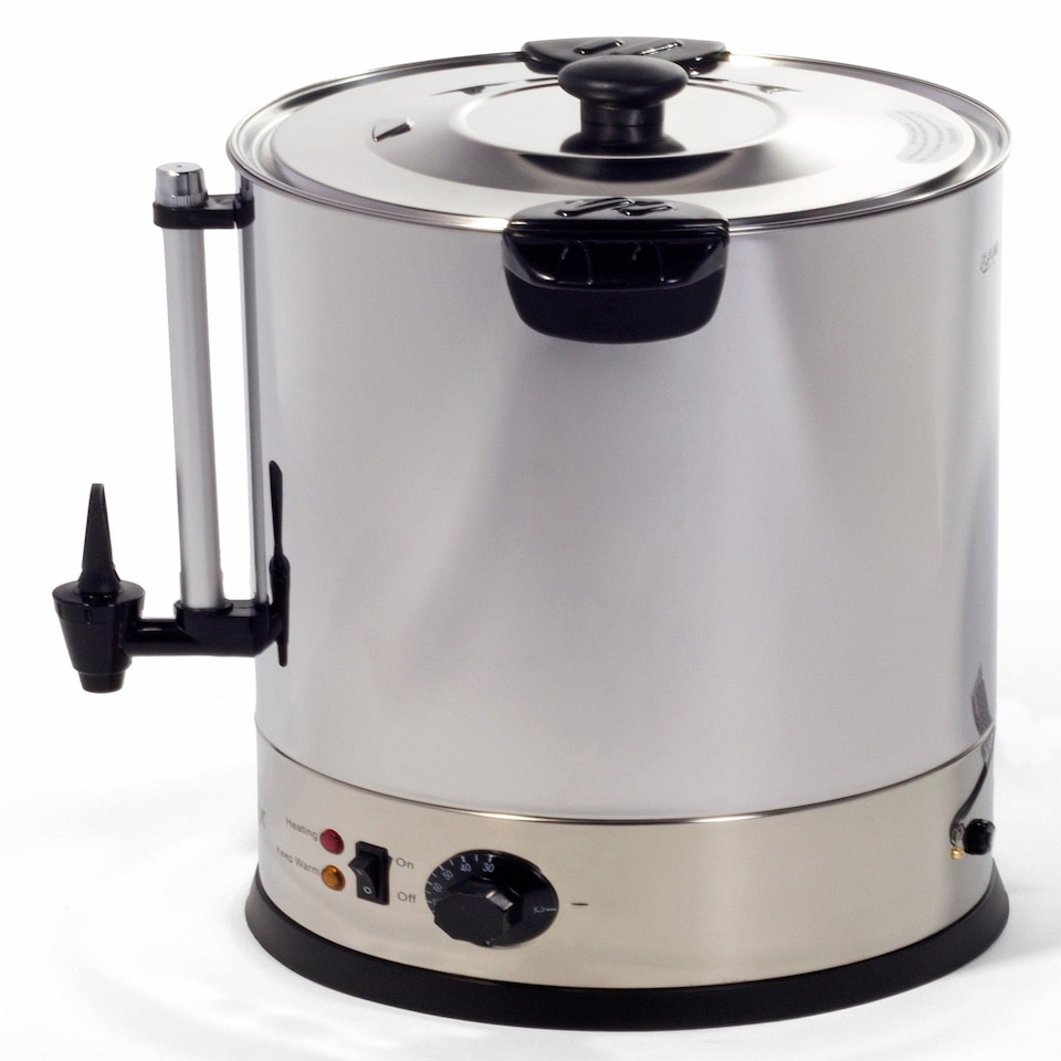 image 1 of Igenix IG4015 Catering Urn, Hot Water Boiler, Tea Urn for Home Brewing, Commercial or Office Use, 15 Litre, Stainless Steel