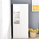 image 2 of HOMCOM 2 Door 3 Drawer Mirrored Wardrobe with Hanging Rail, Modern Clothes Storage Cupboard with Mirror, Drawers and Adjustable Shelves for Bedroom, 80 x 50 x 180 cm, White