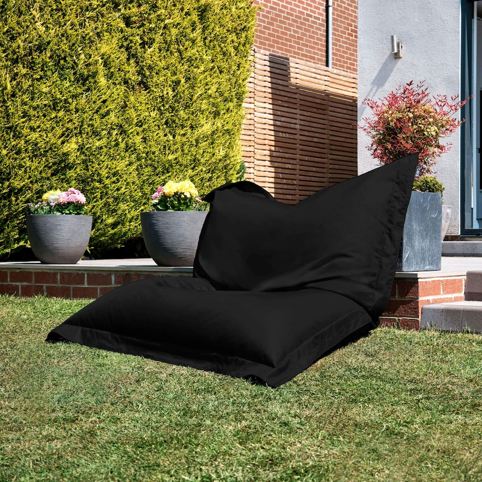 image 1 of icon Bazaar Bag Black Giant Indoor Outdoor Bean Bag Lounger Black