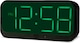 image 4 of Acctim Silas LED Wireless Alarm Clock, 2-inch Display with Adjustable Volume and Brightness | Black | Black/Green