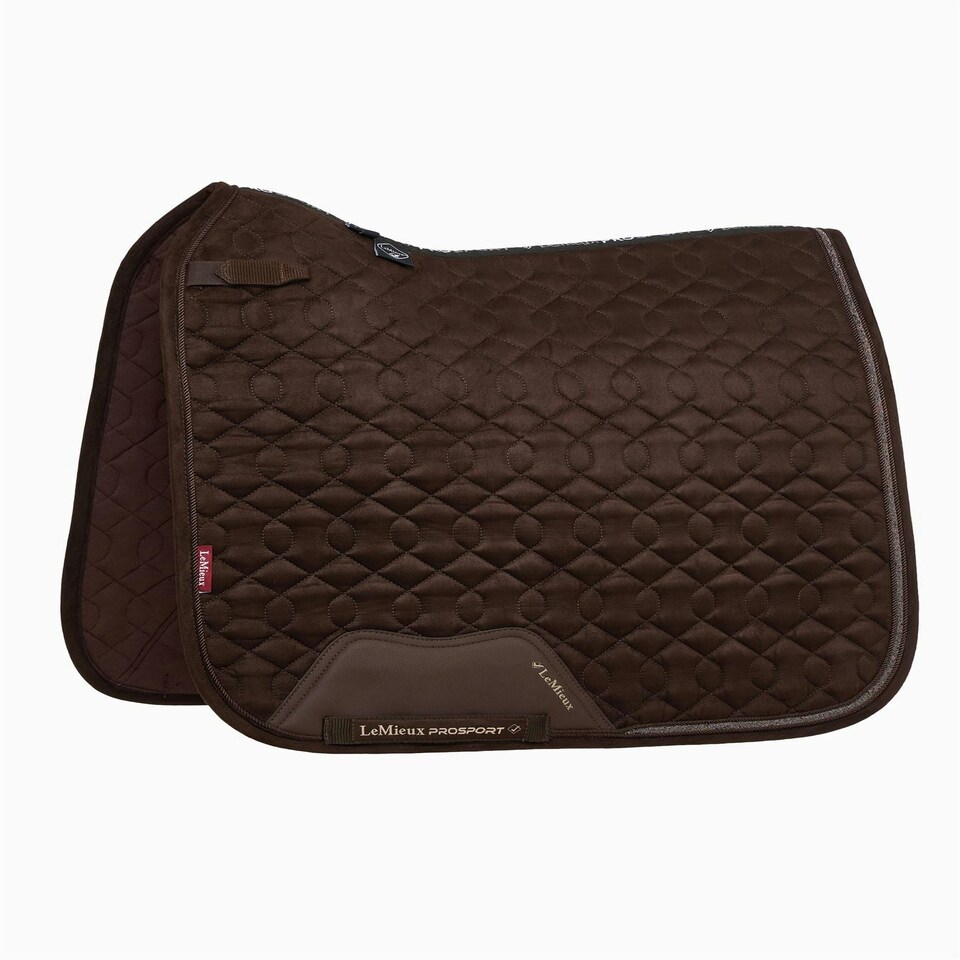 image 1 of LeMieux Crystal Suede Dressage Pad Brown | Small/Medium