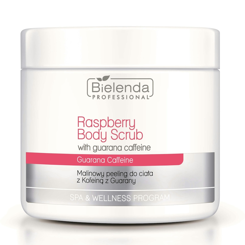 image 1 of Bielenda Professional Raspberry Body Scrub Brazilian Guarana Bio-Caffeine 550g
