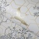 image 4 of Himara Lipsy Geometric Wallpaper - Grey/Gold - 10m x 53cm Grey