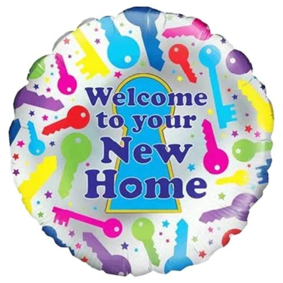 Welcome to Your New Home Round Foil Helium Balloon 46cm / 18 in