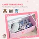 image 6 of ZONEKIZ  2 in 1 Wooden Kids Storage Bench, Toy Box w Safety Rod - Pink | Pink | 1