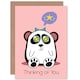 image 1 of Kawaii Star Thinking You Panda Thinking Of You Card
