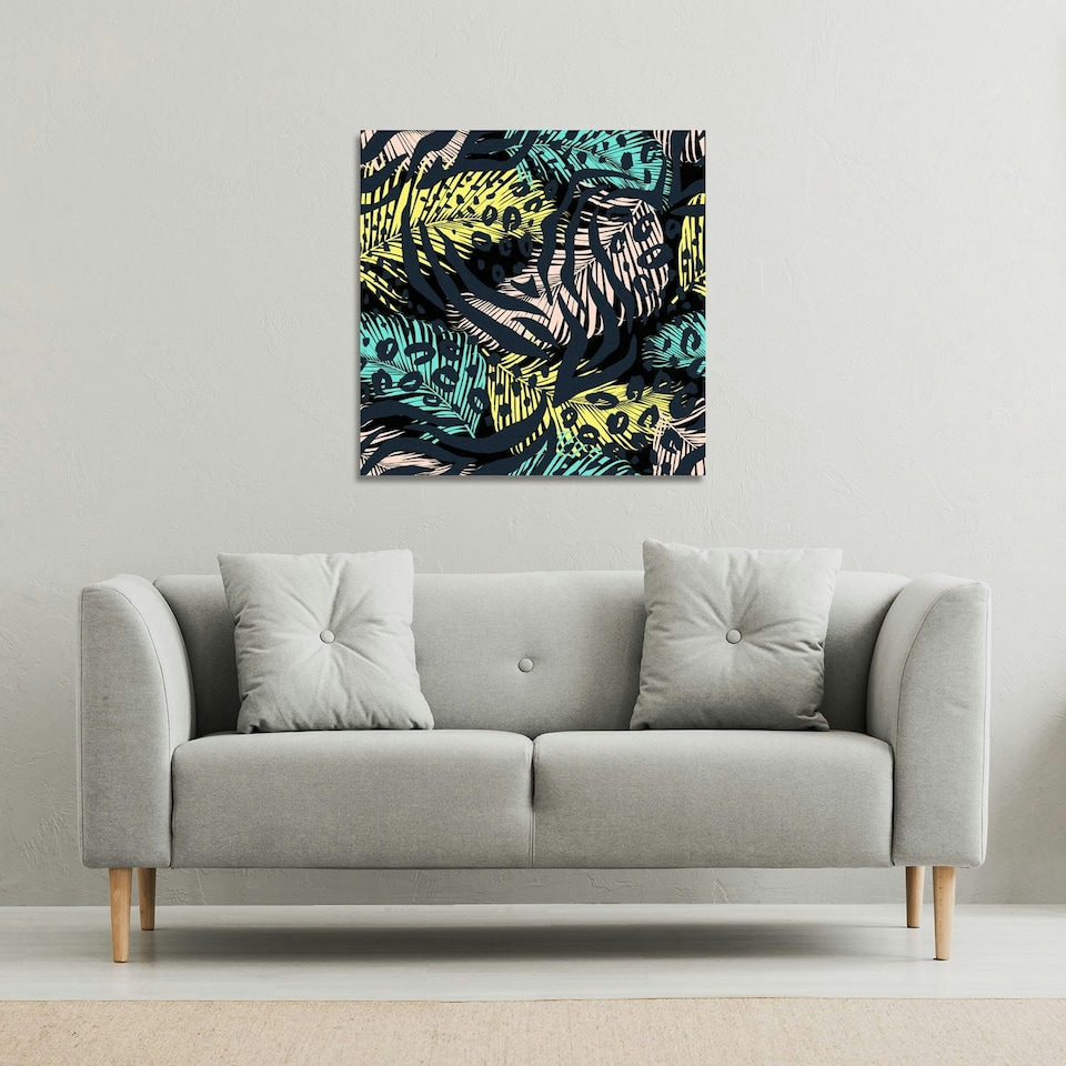 image 1 of Animal & Tropical Print (Canvas Print) 46 x 46 x 4cm