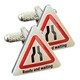 image 1 of Ready and Waiting Cufflinks - Onyx Art CK196 Adult Humour Cuff Links