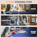 image 5 of SPORTNOW 9FT Folding Table Tennis Table w/ 8 Wheels, for Indoors, Blue