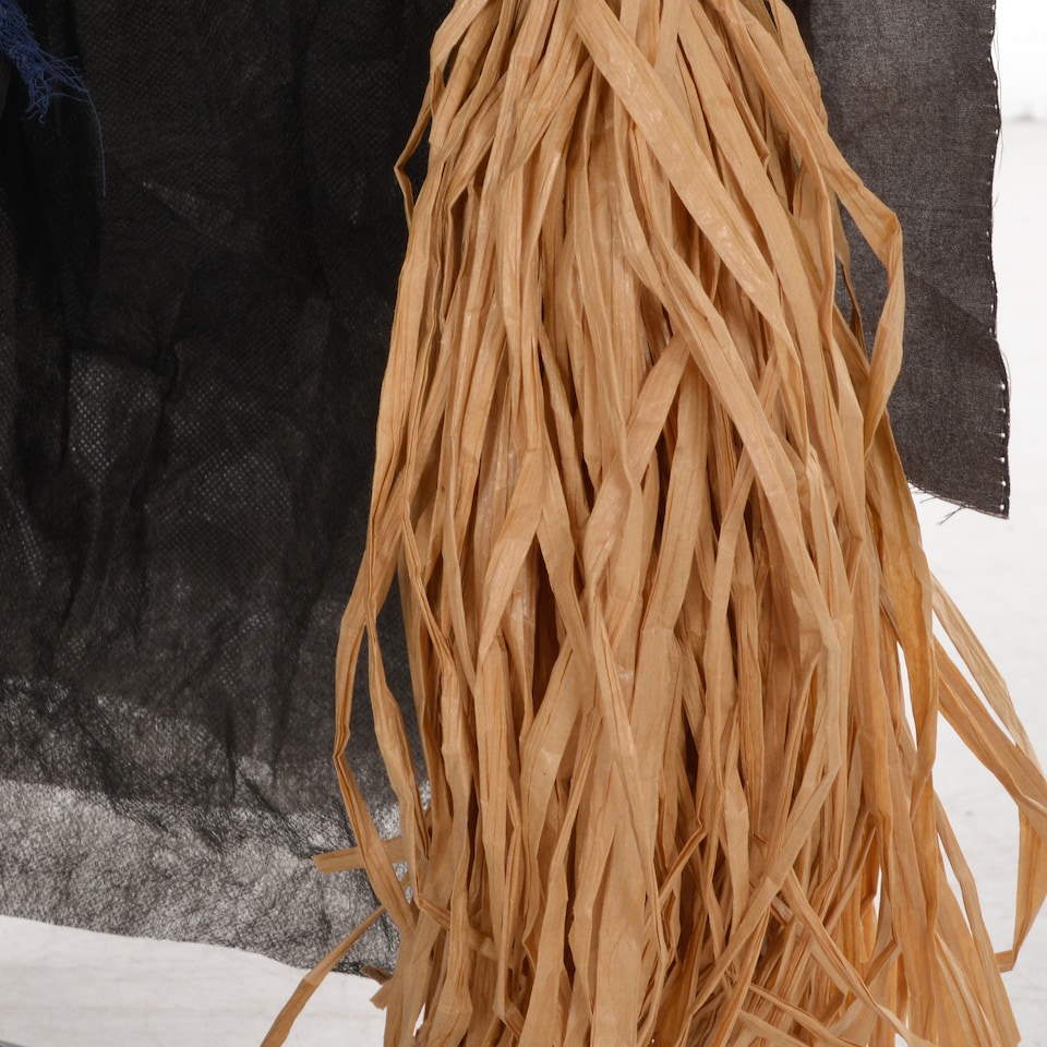 image 1 of HOMCOM 190cm 75 Witch with Broomstick Outdoor Halloween Decoration, Halloween Animatronic with Sound Activated, Light Up Eyes, Sound Effects, Animated Prop for Haunted House