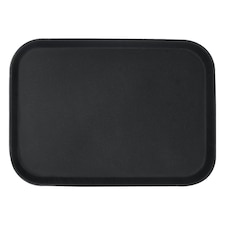 Argon Tableware Rectangle Non-Slip Serving Tray - 35.5cm x 25cm - Black Black