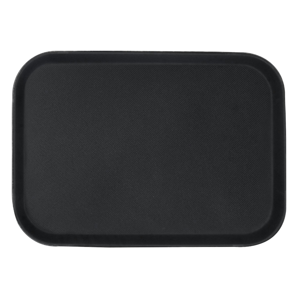 image 1 of Argon Tableware Rectangle Non-Slip Serving Tray - 35.5cm x 25cm - Black Black