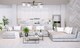 image 2 of Modern Nostalgia 6 Light Matt Gold Ceiling Lamp Glass Globe Shade