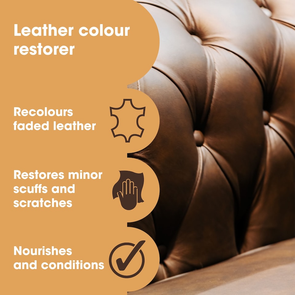 image 1 of Furniture Clinic Leather Recolouring Balm (Black) - Colour Restorer for Sofas, Chairs, Car Seats & More - Covers Scratches, Scuffs & Fading - 16 Shades Available