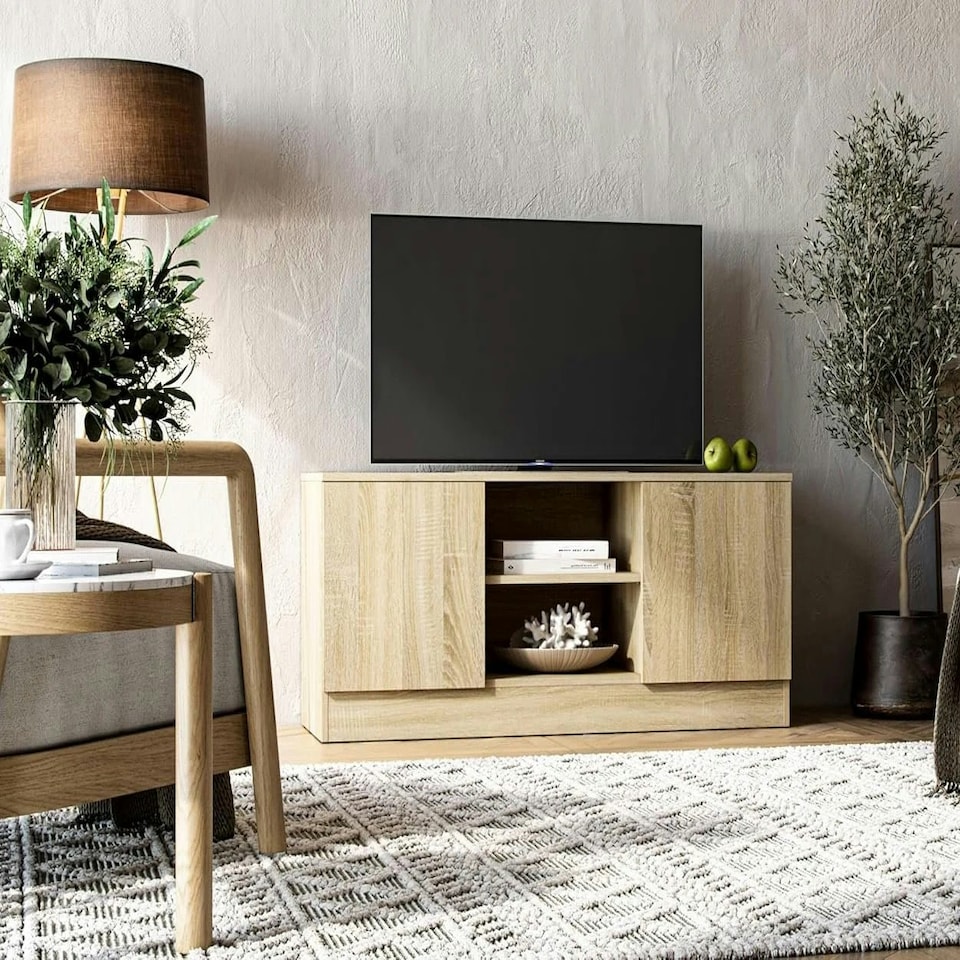 image 1 of Lowboard TV Stand Granada Sonoma Oak (1 box) Brown