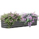 image 1 of Outsunny Galvanised Raised Garden Bed Planter Box with Safety Edging, Dark Grey