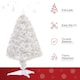 image 3 of HOMCOM 2.5FT Prelit Artificial Tabletop Christmas Tree w/ Fibre Optics for Desk | White