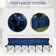 image 6 of Outsunny 6 Seater Folding Bench Camping Chair with Cup Holder, Blue