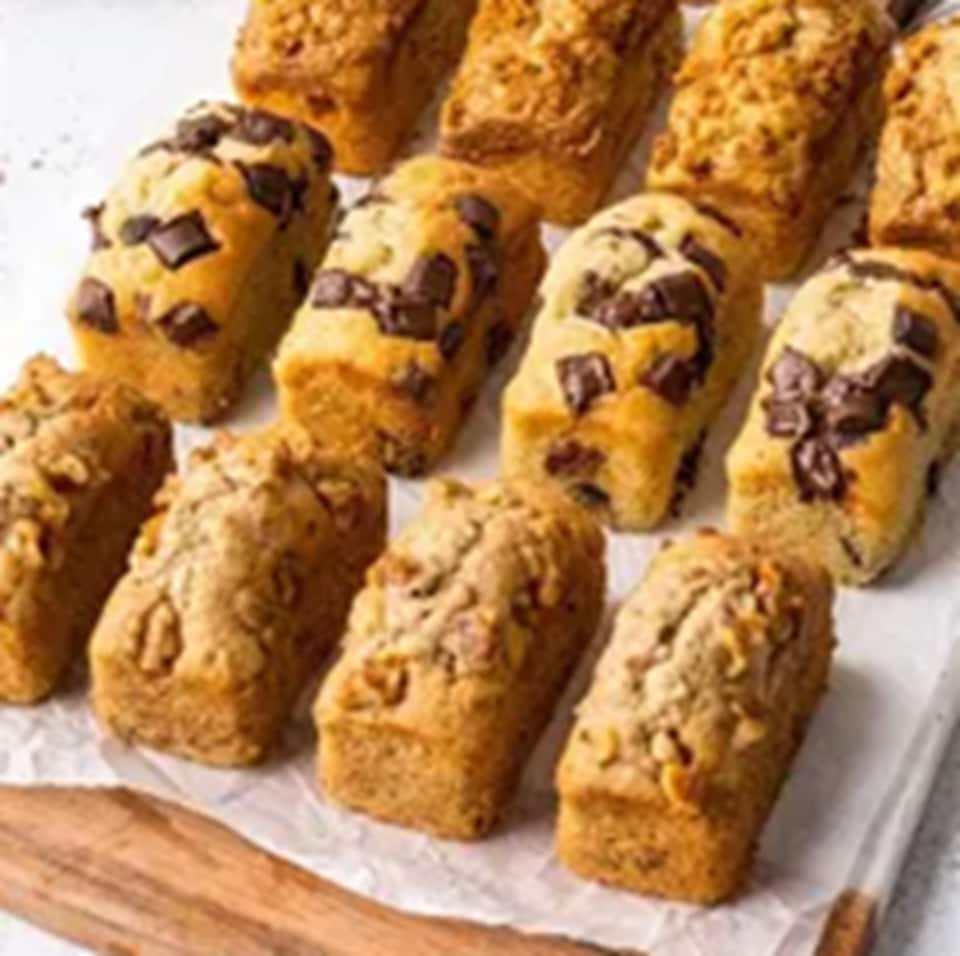 image 1 of Loaf Tin: 8 Hole Luxe Mini Loaf Pan