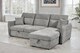 image 2 of Grey Chenille Fabric 2C1 Corner Sofabed with Storage ARCHIE