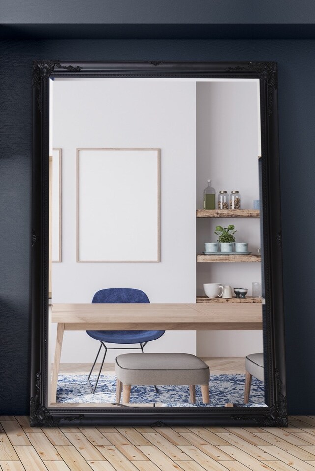 image 1 of Buxton Black Extra Large Leaner Mirror 200 x 140 CM | Black
