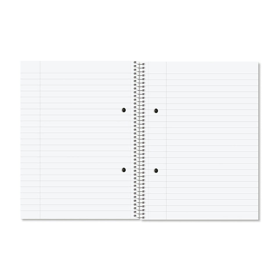 image 1 of Pack of 5 Rhino A5+ 160 Pages 8mm Lined with Margin Spiral Softback NoteBooks