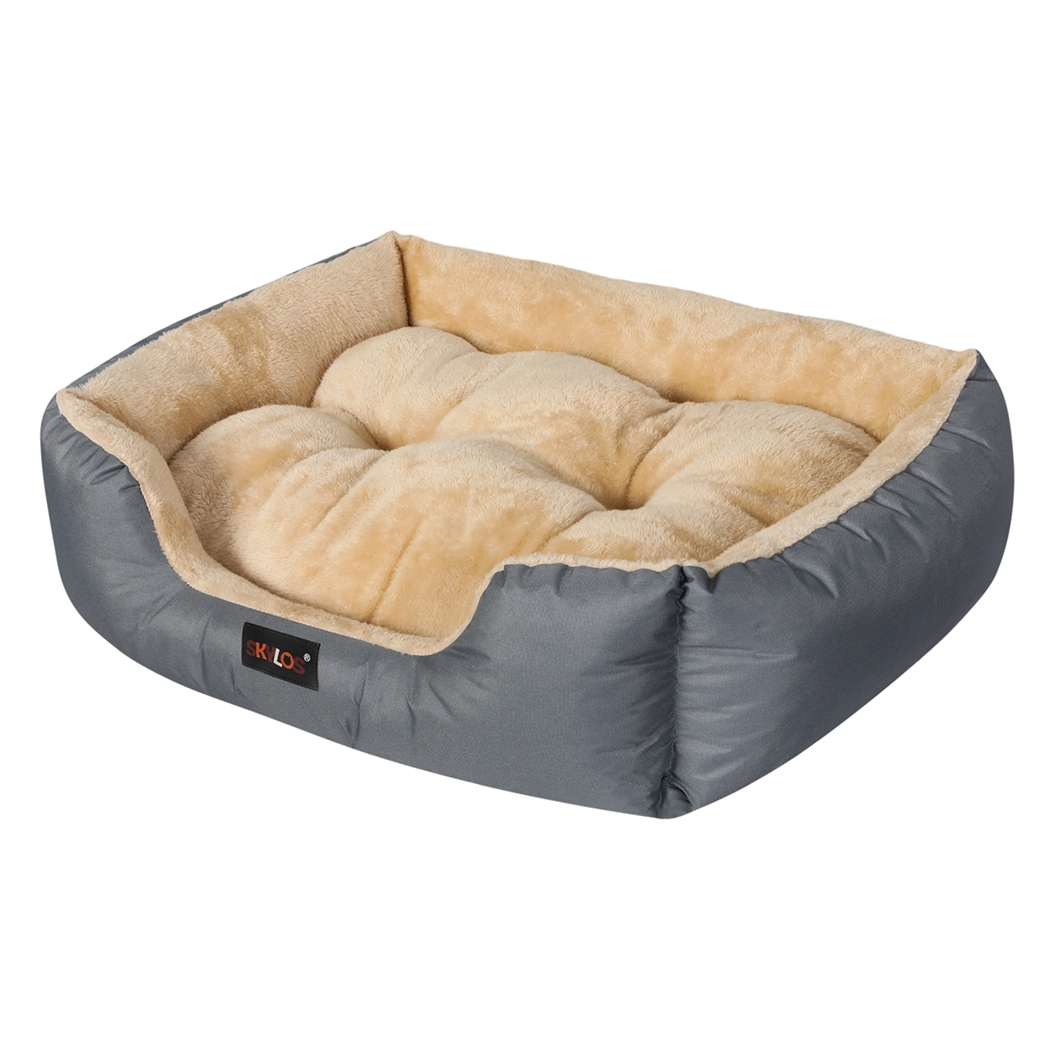 Skylos Pet Bed Cat Mattress Luxury Soft Cushion Warm Dog Basket | Brown | M | M