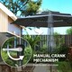 image 8 of Outsunny 3-Tier Garden Parasol w/ Solar LED Lights, Tilt, Crank Handle 