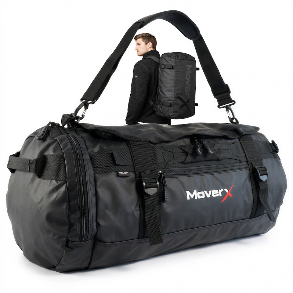 image 1 of MoverX 45L Heavy-Duty Waterproof Rucksack, Gym Bag, Duffle Bag
