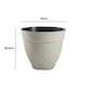 image 6 of Pack of 3 Floral Design Planters in Sandstone Finish | Cream