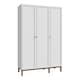 image 1 of Wensley 3 Door Wardrobe in Light Grey and Oak
