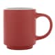 image 3 of XD Collection Stackable Ceramic 180ml Mug - Red/White - One Size