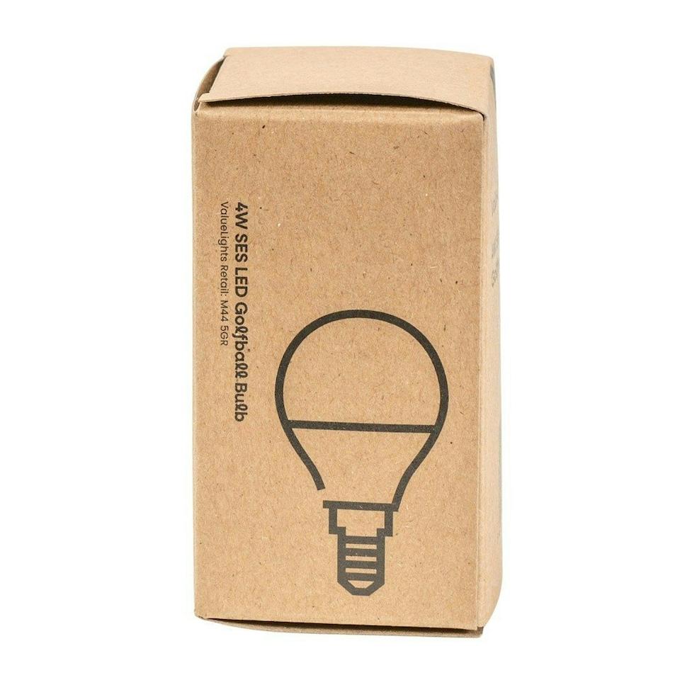 image 1 of ValueLights 10 Pack E14 White Plastic Golfball LED 4W Cool White 6500K 400lm Light Bulb