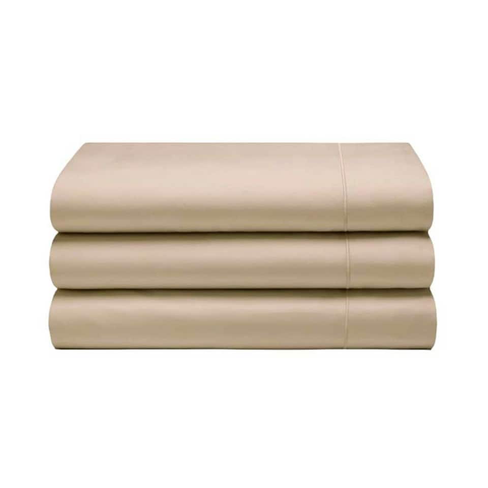 image 1 of Belledorm 400 Thread Count Egyptian Cotton Flat Sheet - Cream - Superking