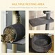 image 2 of PawHut 121cm Cat Tree Tower Activity Centre with Scratching Post Grey