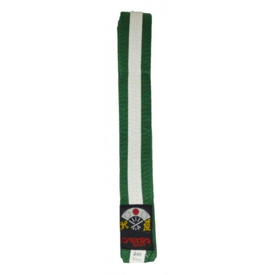Carta Sport Karate Belt - Green/White - One Size