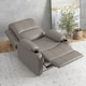 image 7 of HOMCOM Recliner Chair, Microfibre Reclining Chair with Adjustable Leg Rest, Cup Holders, Recliner Armchair for Home Living Room, Brown